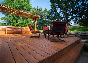 Deck staining in Arrowhead Farms, CA by JPS Painting.